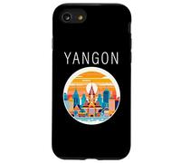 Yangon Myanmar paisaje Art Deco Carcasa para iPhone SE (2020) / 7 / 8