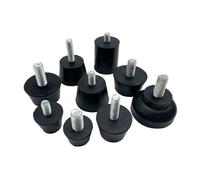 Yangshe 10 patas de goma M6 ajustables con tornillo para mesa o silla, almohadillas de nivelación para patas de muebles, protección antigolpes (20 x M6 x 13 mm)