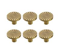 Yangshe 10 tiradores de latón antiguo con patrón de flores, aleación de zinc fuerte para muebles de cocina (1.45 pulgadas de profundidad)