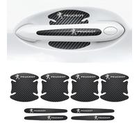 YANGSKT1 8 Piezas Protectores Manilla de Coche para Peugeot 408 508 4008 5008 308, Manija de la Puerta del Automóvil Protector contra Rasguños Coche Pegatinas protección Copa,Black