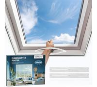 YANGTE Mosquitera para Ventana Mosquitera para Claraboya 2 Piezas - 150 x 180 cm Blanco Red Anti-Insectos con Cierre de Gancho y Bucle Protección