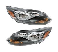 YANGTINGTING Faro Principal Montaje Para Ford Para Focus 2012 2013 2014 Par De Faros Delanteros BM51-13W029-AK BM51-13W030-AK Faro Delantero Coche(Pair Black)