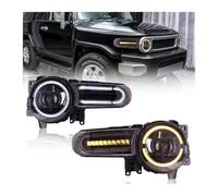 YANGTINGTING Faro Principal Montaje Para Toyota Fj Para Cruiser 2007-2020 Accesorios Para Automóviles Luz Delantera Conjunto Faros LED Mejorado Faro Delantero Coche(Left Hand Drive 2pcs)
