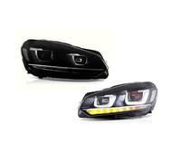 YANGTINGTING Faro Principal Montaje Para VW Para Golf 6 2010 2011 2012 2013 2014 Conjunto De Faros De Coche Faro Delantero Coche(With Demon Eye 2PCs)