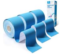 YANGTSUNG Cinta de Kinesiología Tape, 3 Rollos 5 m x 5 cm Kinesiotape, Venda Neuromuscular Adhesiva, Cinta Deportiva Elástica Terapéutica para Hombros, Rodilla, Codo, Alivio Dolo