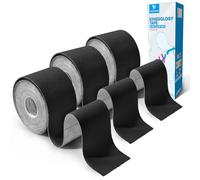 YANGTSUNG Cinta de Kinesiología Tape, 3 Rollos 5 m x 5 cm Kinesiotape, Venda Neuromuscular Adhesiva, Cinta Deportiva Elástica Terapéutica para Hombros, Rodilla, Codo, Alivio Dolo