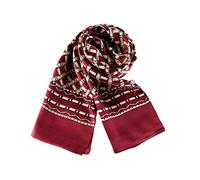 YangtzeStore Bufanda larga Charmeuse de seda satinada para hombre, Granate, 63"x10"