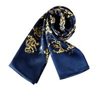 YangtzeStore Larga bufanda de seda satinada charmeuse para hombre, 63"x10"