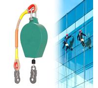 YANGUN 10m Dispositivo Anticaídas Retráctil, Línea de Vida Retráctil de Seguridad, Limitador de Caída Personal, para Trabajos Aéreos, Carga Máxima:150kg (Verde)