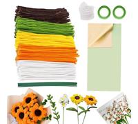 YANGUN 210 Piezas Limpiapipas Manualidades, Set de Limpiapipas Flores, Limpia Pipas Multicolor, Limpia Pipas, ara Artesanía y Decoración de Ramos de Girasol