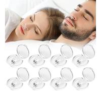 YANGUN 8 Piezas Dispositivos Anti Ronquidos, Dilatadores Nasales de Silicona, Anti Ronquidos Clips Nasales Magnéticos, Solución para los ronquidos y mejora de su descanso