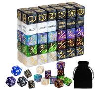 YANGUN Contador de dados, compatible con MTG, 63 accesorios para juego de cartas, contador de palabras clave de AbilityKeyword, contador de vida 1/+1, D6 cubos, MTG TCG WürfelMagic para accesorios con