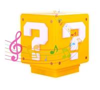 YANGUN Lámpara del bloque de interrogante, Luces nocturnas con icono 3D, Lámpara LED Con Signo De Interrogación 3D, Lampara Mario bros con efectos de sonido de juego, Lampara Mesita Noche