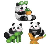 YANGUN Panda Mini Bloques de Construcción 3 en 1, Juego de Ladrillo Micro, Set de Animales, Regalo para Adultos