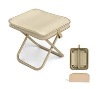 YANGUN Taburete Plegable Portátil, Taburete de Camping, Mini Sillas Plegables para Acampar al Aire Libre,para Acampar,Pescar,Hacer Picnic,Viajar, Exteriores E Interiores(Caqui)