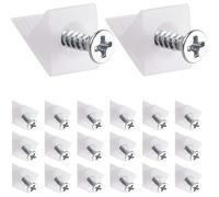 YANGWEN 100 Piezas Cuñas de Reparación para Cajones - Soporte de Fijación Blanco, Ajuste Inferior para Muebles - Kit de Montaje y Nivelación de Cajones de Plástico