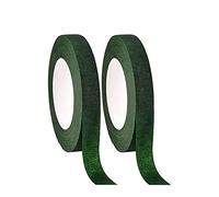 YANGWEN 2 Rollos Cinta Floral, Verde Cinta de Tallo, Floristería Cinta del Tallo Cinta Adhesiva Tape para Flores Artificiales Boda Decoraciones Ramo Artesanía 12MM 30 Yard/Roll