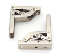 YANGWEN 2PCS Muebles Bisagras Plegables 90 Grados Soporte Oculto Conexión de bisagras Acero Accesorios Muebles para el hogar