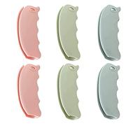 YANGWEN 6pcs Soporte para Bolsa de plástico de Silicona, Unidades de plástico Reutilizable con Llavero para Bolsa, Shopping Bags Mango, Protección Sus Manos contra Daños