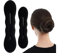 YANGWRshop 2 piezas para hacer moños de pelo para mujer, moldeador de moño de pelo de esponja, rizador de moño antideslizante, accesorios de peinado para cabello largo y fino ondulado