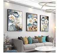 Yangxiaolei cuadros decoracion salon grandes modernos flor, flor, extracto cuadro lienzos laminas decorativos dormitorios pared 40x50cm(15.7x19.7inch) x3 Sin marco