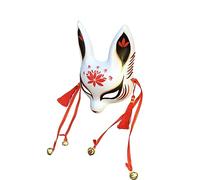 YangYong Little Bunny Kitsune - Máscara tradicional japonesa para cosplay, conejo, zorro, kabuki, kimono, accesorios de disfraz, decoración de habitación