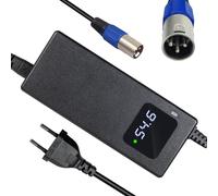 YANGZIDIANYUAN Cargador 54.6V 2A para E-Bike E scooter Batería de litio de 48 V 13S con conector XLR 3 pines, cargador de batería de iones de litio de 48 V con ventilador y pantalla integrados