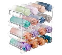 Yanhalo Estante apilable para vino, organizador de botellas de agua transparente para mesa Stanley, armarios, organizador de almacenamiento de vasos, armario de cocina, nevera, encimera, 4 niveles con