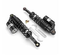 YANHAO Primavera Amortiguador Aire Universal Motocicleta, Par Universal 360 mm 14 "Motocicleta Antes de la Moto Apertoradores de choques de la suspensión de la instrucción Bike(Black)