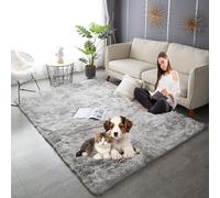 YANHONG Alfombra Esponjosa 155 x 290 cm Lavable Suave Antideslizante y Resistente Alfombra Salon Antideslizante Vintage, Lavable hasta 30 Grados para Salon Dormitorio Baño Pasillo, Gris Claro