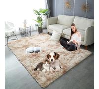 YANHONG Alfombra Esponjosa 195 x 380 cm Lavable Suave Antideslizante y Resistente Alfombra Salon Antideslizante Vintage, Lavable hasta 30 Grados para Salon Dormitorio Baño Pasillo, Caqui