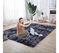 YANHONG Alfombras Salón Pelo 130 x 150 cm Lavable Suave Antideslizante y Resistente Alfombra Salon Antideslizante Vintage, Lavable hasta 30 Grados para Comedor Habitación Juvenil, Gris Oscuro