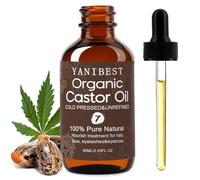 Yanibest Aceite de ricino prensado en frío Bio Castor Oil, Orgánico Hair Oil para cabello, pestañas, cara, cejas, cuero cabelludo y caspa