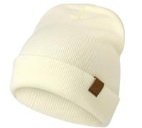 YANIKY Gorro de invierno para mujer, gorro de invierno suave y cálido, gorro de punto unisex, a prueba de viento, gorro clásico ideal para otoño, invierno y primavera, Blanco, Talla única