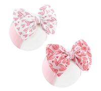 YanJie Diadema de San Valentín para bebé, lazos rojos para bebé, rosa, corazón recién nacido, diademas rojas para niñas, lazos grandes, accesorios para el cabello para niñas