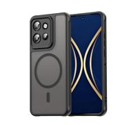 YANJIEER ESONG Funda Magnética para Motorola Edge 50 Neo Compatible con MagSafe, Carcasa Trasera Fina Translúcida Esmerilada Militar Antigolpes Mate Rígida Case, Protección Lente Cámara Negro