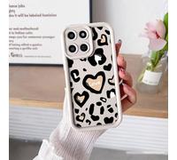 YANJIEER ESONG Funda para Honor 400 Smart/Honor X7D, Carcasa Delgada Silicona TPU Suave Motivo Leopardo y Corazón patrón Bonita Aesthetic para Mujeres y niñas, Antigolpes, Elegante Blanco