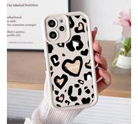YANJIEER ESONG Funda para OPPO Reno 15F 5G / OPPO Reno 15Fs 5G Carcasa Delgada Silicona TPU Suave Motivo Leopardo y Corazón patrón Bonita Aesthetic para Mujeres y niñas, Antigolpes, Elegante Blanco