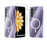 YANJIEER Magnética Carcasa para Honor Magic V2 Funda Transparente Compatible with MagSafe, Carga Inalámbrica, Ultra Delgada Militar Protección Antigolpes PC, Anti-Amarillamiento Transparente