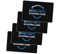 YANJINGSHE 4 tarjetas de bloqueo RFID/NFC, bloqueador de tarjetas para tarjetas sin contacto, protector de tarjetas de banco, bloqueador antirrobo, protección de tarjetas de crédito para carteras