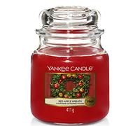 Yankee Candle Vela en un Vaso Doze, Una Corona de Manzanas Rojas, Rojo, 411g, Frasco Mediano