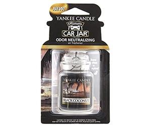 Yankee Candle 1295841E Ambientador de Aire del Coche, Car Jar Ultimate, Negro Coconut