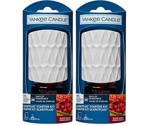 Yankee Candle Active Black Cherry - Difusor eléctrico (plástico, 8 cm) (Paquete de 2)