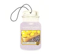 Yankee Candle Ambientador para Coche con Aroma Lavanda limón, Carton, púrpura, 7.6x19.7x0.7 cm
