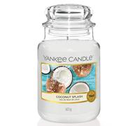 Yankee Candle Coconut Splash Vela Aromática en Frasco Grande, Blanco, 623g