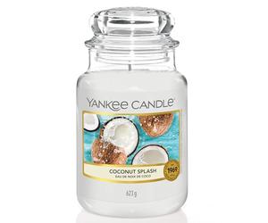 Yankee Candle Coconut Splash Vela Aromática en Frasco Grande, Blanco, 623g, 623
