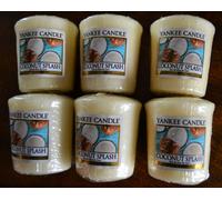 Yankee Candle COCONUT SPLASH, VOTIVO, lote de 6 piezas raro