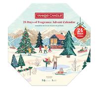 Yankee Candle Corona de Adviento 2025 - Centro de mesa de vela festiva de Navidad con 4 velas perfumadas, corona decorativa para mesa o chimenea, cuenta regresiva para Navidad, decoración del hogar y