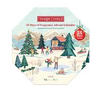 Yankee Candle Corona de Adviento 2025 - Centro de mesa de vela festiva de Navidad con 4 velas perfumadas, corona decorativa para mesa o chimenea, cuenta regresiva para Navidad, decoración del hogar y
