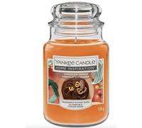 Yankee Candle Home Inspiration - Vela perfumada de naranja chocolate en tarro grande, 538 g, para Navidad y Pascua